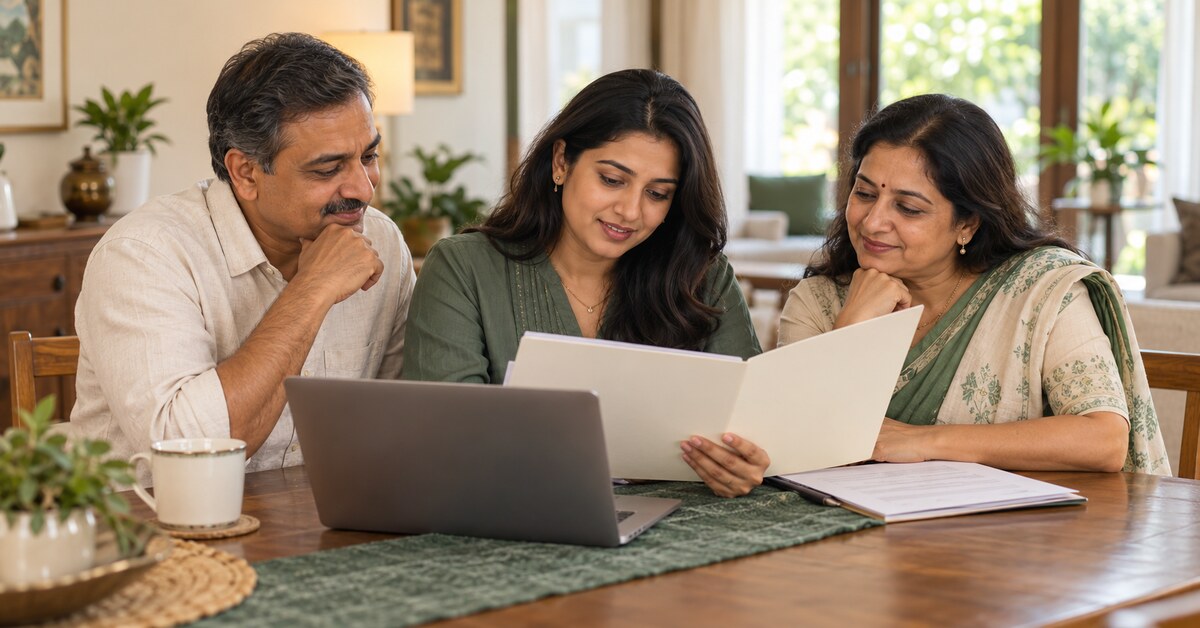 Illustrative family conversation about a marriage proposal